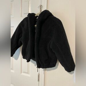 Zara Hooded Fleece Zip Front Jacket SIZE 9 girls